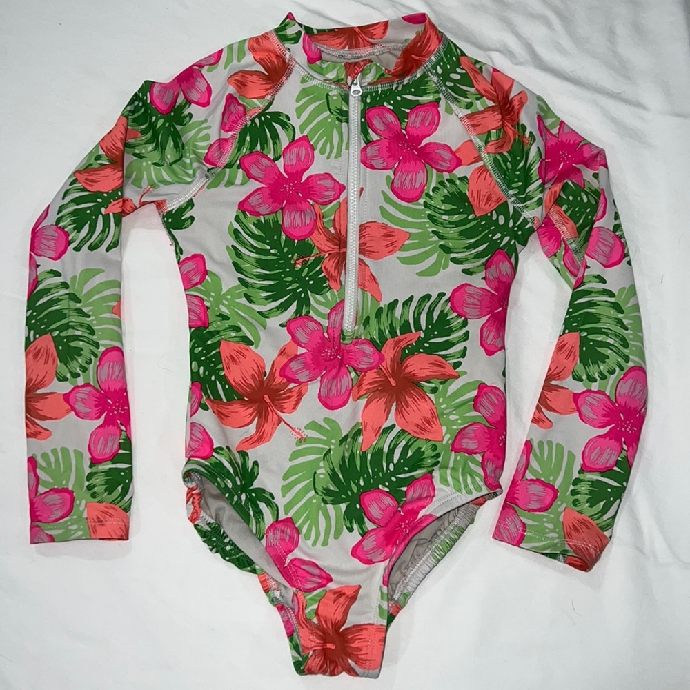 Little girls tropical bathing suit